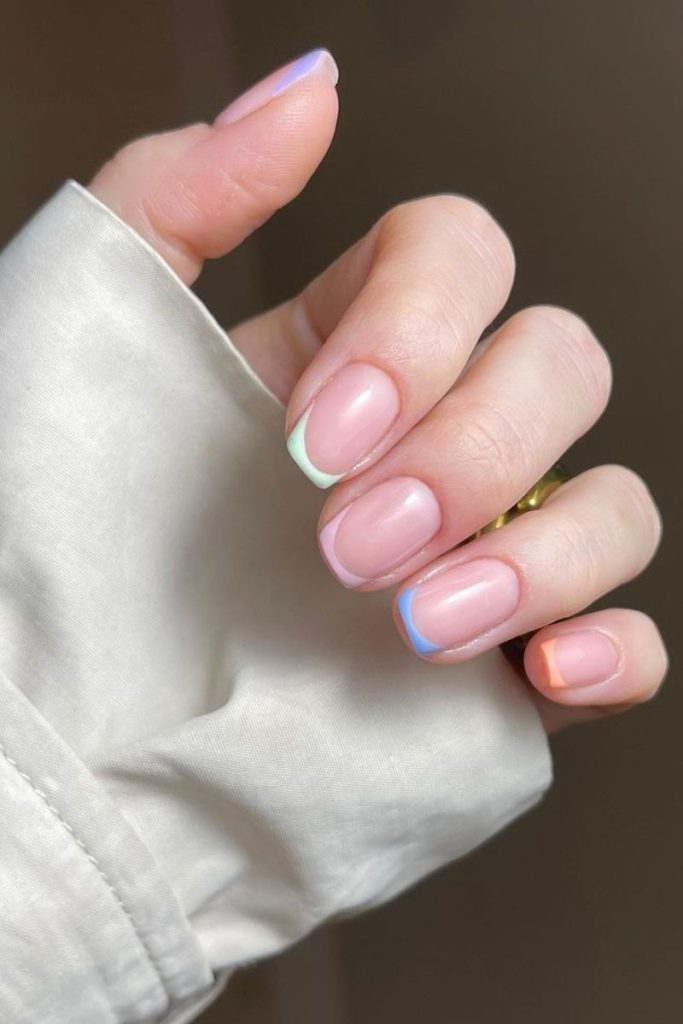 micro french manicure