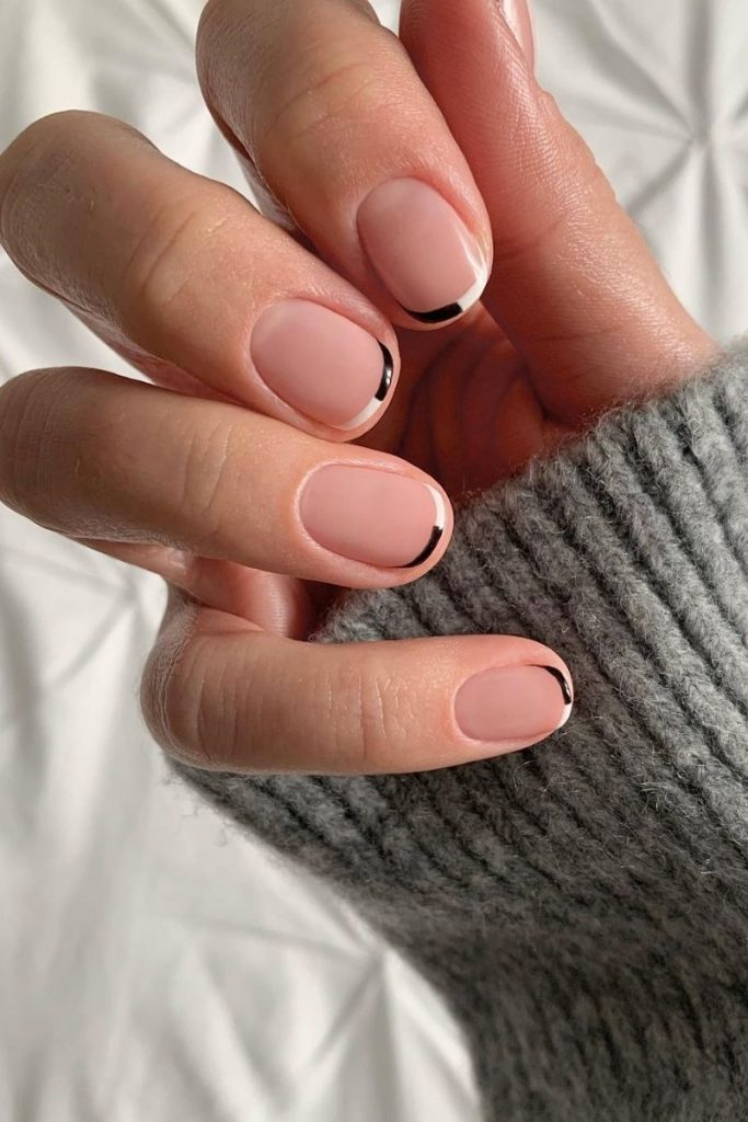 micro french manicure